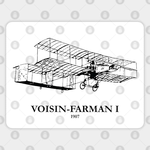 Voisin-Farman I 1907 Biplane Magnet by Lakeric